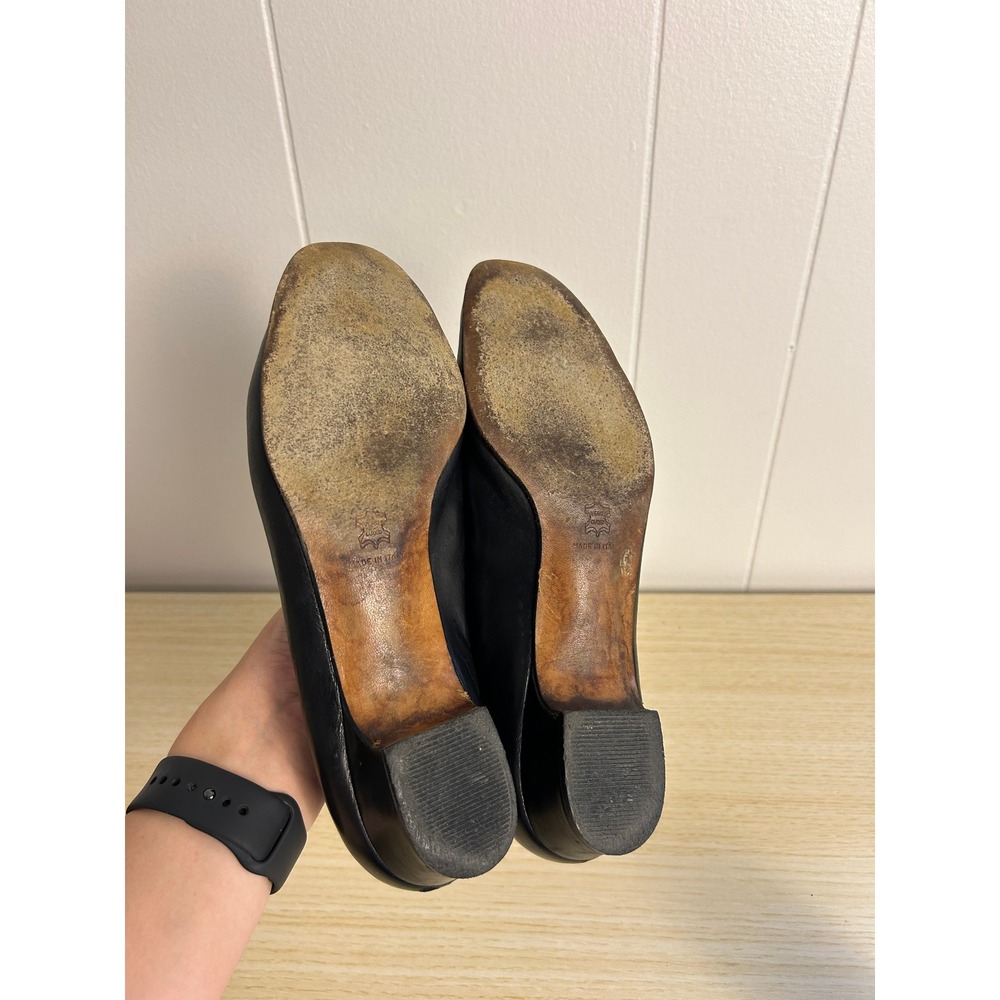 Salvatore Ferragamo shoes Women 9AA Black Vara Low Heel Bow old money Designer - Picture 9 of 12